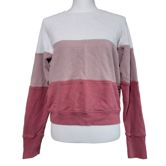 Spiritual Gangster Striped Crew Neck Sweatshirt - Picture 1 of 5